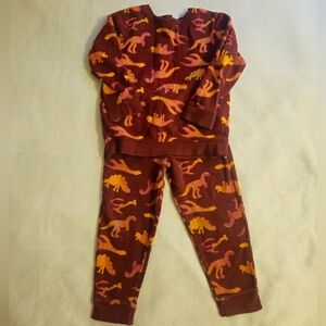Cat & Jack Maroon Dinosaur Set